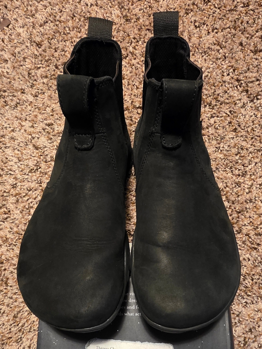 Lems Unisex Waterproof Black Slip-On Chelsea Boots Black Mens 7.5 Womens Size 9